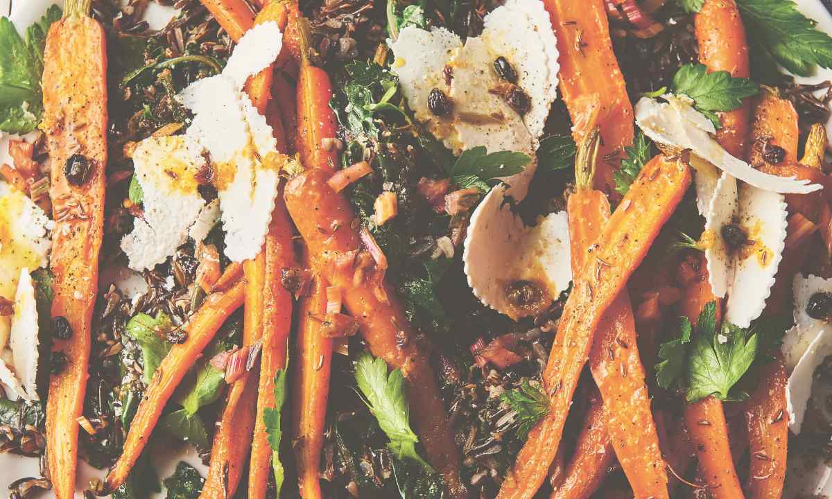 Karotten-Wildreis-Salat mit Marmeladen-Dressing