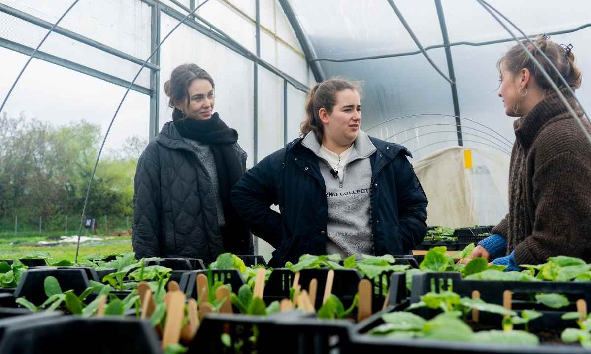 Gaumen Hoch-Tellerrandschau mit Rosa& Marie und Dirndln am Feld