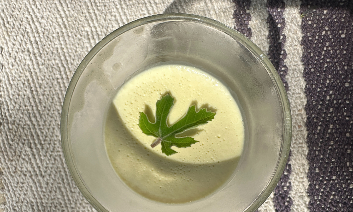 Feigenblatt-Panna Cotta