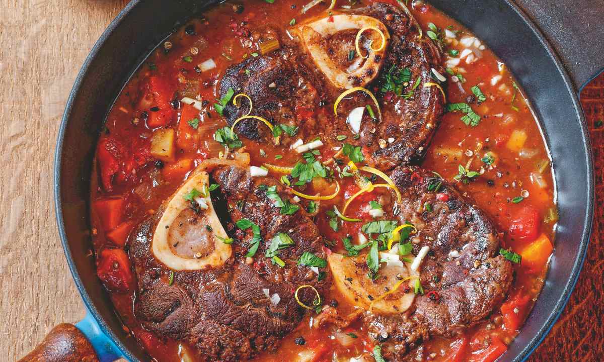 Pfeffriger Ossobuco mit Zitronenthymian und Gremolata 