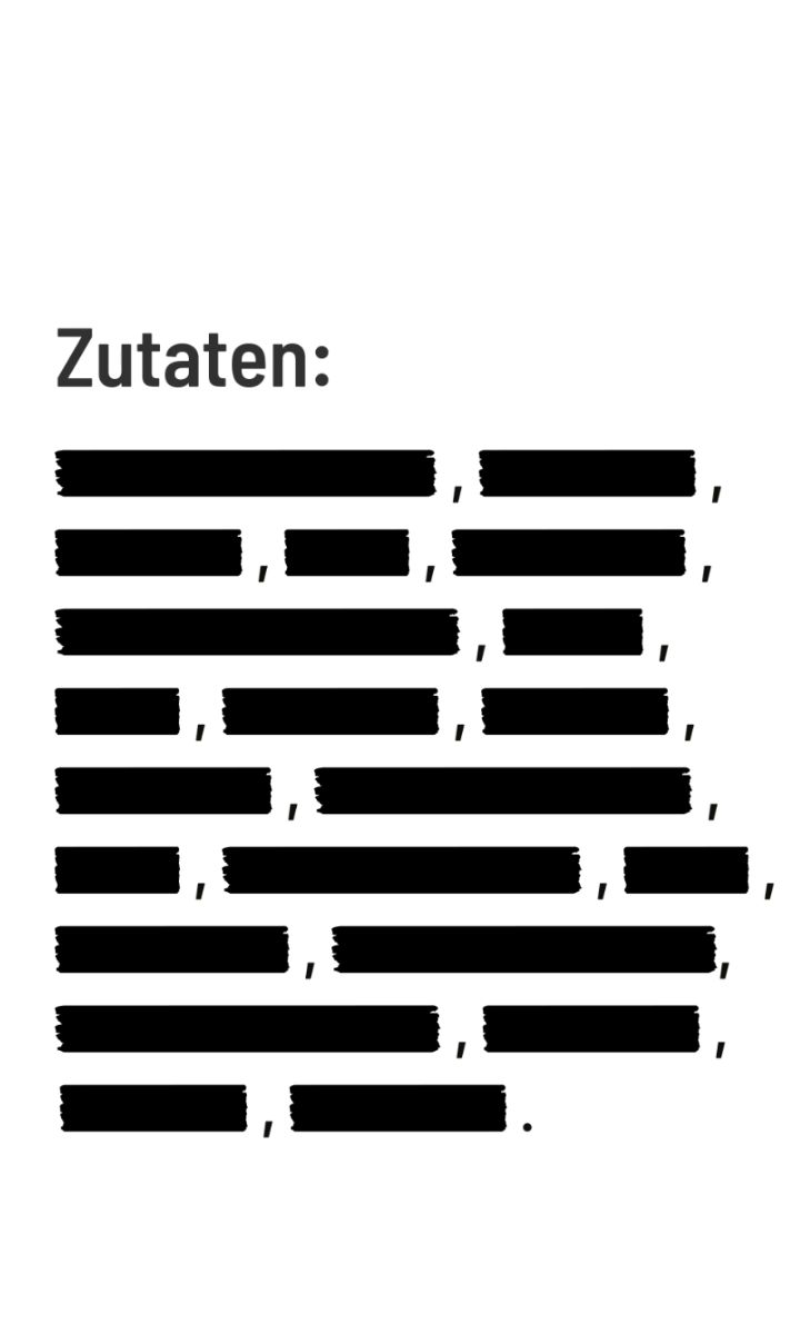 Blacked-Out Ingredients