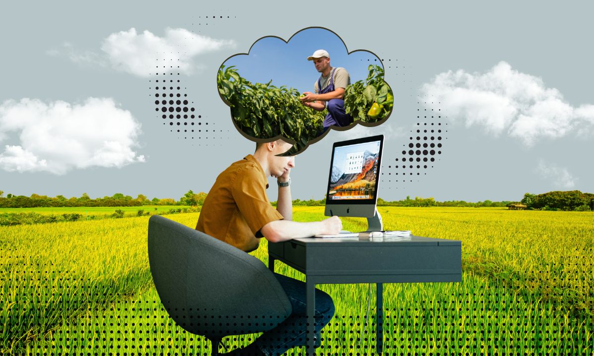 Illu Computer am Feld