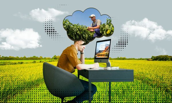 Illu Computer am Feld