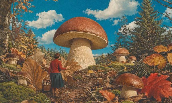 Steinpilze finden Illustration
